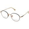 Kimikado Titanium Aki C5 | Occhiali da Vista Graduati | Prova Online | Unisex | Titanio | Tondi | Nero, Oro | Adrialenti