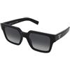 Prada PR 03ZS 1AB06T | Occhiali da Sole Graduati o Non Graduati | Prova Online | Unisex | Plastica | Quadrati | Nero | Adrialenti
