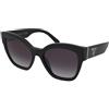 Prada PR 17ZS 1AB09S | Occhiali da Sole Graduati o Non Graduati | Prova Online | Plastica | Quadrati | Nero | Adrialenti