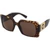Versace VE4405 108/73 | Occhiali da Sole Graduati o Non Graduati | Prova Online | Plastica | Quadrati, Oversize | Marrone, Havana | Adrialenti