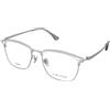 Kimikado Titanium Niyodo C2 | Occhiali da Vista Graduati | Prova Online | Unisex | Titanio | Browline | Argento, Trasparente | Adrialenti