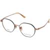 Kimikado Titanium Sumida C5 | Occhiali da Vista Graduati | Prova Online | Unisex | Titanio | Tondi | Verde, Oro rosa | Adrialenti