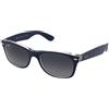 Ray-Ban New Wayfarer RB2132 605371 | Occhiali da Sole Graduati o Non Graduati | Prova Online | Plastica | Quadrati | Blu | Adrialenti