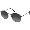 Ray-Ban Round Metal RB3447N 002/71 | Occhiali da Sole Graduati o Non Graduati | Prova Online | Unisex | Metallo | Tondi | Nero | Adrialenti