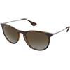 Ray-Ban Erika RB4171 - 710/T5 | Occhiali da Sole Graduati o Non Graduati | Prova Online | Unisex | Plastica | Tondi, Panthos, Ovali / Ellittici | Marrone, Havana | Adrialenti