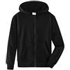 Spring&Gege Ragazzo Felpa con Cappuccio Giacca con Cerniera Basic in Cotone Tinta Unita per Bambino, Nero, 11-12 Anni