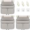 OMJMYY 3 Pezzi Borsa Portaoggetti da Parete Portaoggetti da Appendere Pieghevole Tasche Organizzatore da Appendere Sacchetto Di Immagazzinaggio Appeso per Camera Dormitorio Cucina Bagno(Grigio)