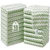 JOYMOOP Panni microfibra assorbenti e lavabili, 18 pezzi, verde, 25×25 cm | per pulizia|asciugamani e strofinacci da cucina|senza aloni né pelucchi|riutilizzabili|ideali per vetri, specchi e stoviglie