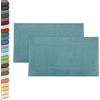 ZOLLNER 2 tappetini da bagno - morbidi e assorbenti zerbini da doccia - lavabili a 95°C - cotone - 50x70 cm - verde petrolio