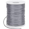 LEREATI Filo Nylon per Braccialetti 1.5mm x 100m Cordoncino Natalizio Cordone di Raso, Cordino per Borse Uncinetto, la Creazione di Gioielli, Fai da Te, Collane, Perline (Grigio)