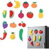 Kaiyzo 15 Pezzi Calamite Frigorifero per Frutta e Verdura, Magneti da Frigorifero Carine e Creative, Lavagna PVC Magneti Frigo, 3D Calamite Decorazione per Cucina Casa Aula