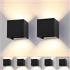 wisdom line Applique da Parete Cubo 15W LED Nero 11cm