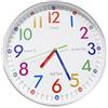 Orologio Da Parete Moderno Con Dinosauri E Foglie – Silenzioso, 24 Cm, Rotondo – Per Cameretta Bambini, Soggiorno, Cucina – Movimento Al Quarzo