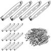 Zhujiehigh 100 Pz Spille da Balia Argento, 38 mm Base per Spillette, Spille Fai Da Te, Spilla di Sicurezza in Metallo Argentato per Lavori Artigianali, Gioielli e Ricamo, Chiusura