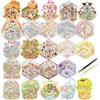 Meafeng 24 Pezzi Sticker Scene, 3d Sticker Con Una Pinzetta, Stickers 3d, Kit di Adesivi per Casa in Miniatura per Adulti, Bambini, Con 2 Pezzi Pinzette