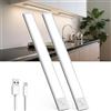TANSOOL+ Luce LED Sottopensile Cucina, Armadio LED con Sensore di Movimento, 50cm Luce Sottopensile Dimmerabile Lampada per Cucina, Guardaroba, Scale, Soggiorno, Camere da Letto - 2 Pezzi