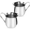 Rolin Roly 2 Pezzi 60ml Bricco da Latte da Cucina Lattiera Acciaio Inox per Latte Salse Cappuccino Barista Café Art Milk Pitcher (60ml)