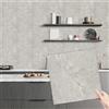 Alened Adesivi per piastrelle grigio chiaro, 30 x 30 cm, 10 pezzi, piastrelle autoadesive da parete, piastrelle in marmo, stacca e attacca, per bagno, cucina, paraschizzi, impermeabili e rimovibili