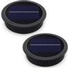 Akynite Luci Solari di Ricambio 10.5 cm per Lanterna da Giardino, Luce Calda, 3.7V 1200mAh, IP44 Lampada Solare di Ricambio, Ricambi Luci Solari Esterno per Lanterna Solare da Giardino, set di 2