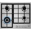 AEG HGB64400SM PIANO COTTURA GAS, 4 zone di cottura, dimensioni: L 59,5 cm, P 51 piano in Acciaio inossidabile, Inox