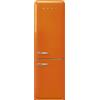 SMEG FRIGORIFERO COMBINATO SMEG FAB32ROR6, Capacità netta totale 331 l, Rumorosità: 35 dB(A), 3 ripiani, Dimensioni: L 60,1 cm A 196,8 P 72,8 cm, Arancione, Classe C