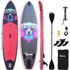 Outsunny Tavola da Paddle Gonfiabile SUP con Sedile, Pagaia Convertibile
