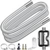URAQT Tubo del Riscaldatore Dell'aria, 200cm Ø 2.5cm Tubo Scarico Marmitta Set Riscaldatore, Tubo del Riscaldatore Parcheggio, Tubo di Scarico in Acciaio Inossidabile con 2 fascette stringitubo (1)