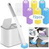 willstar Set Spazzola per WC con Porta Spazzola e Ricambi Usa e Getta, Kit di Pulizia per Bagno, Accessori per WC