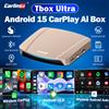 CarlinKit Tbox-Ultra SM6350 8-Core Android 15 Car TV Box 128GB Wireless Android Auto per Netflix Play Store GPS CarPlay Ai Box