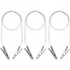 Styquenzer 3 pezzi portatovaglioli bavaglini clip per dentista asciugamano grembiule, bavaglini a grano catena tovagliolo clip collo con clip in metallo argento flessibile portatovaglioli per adulti