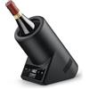 CASO VinoCase Black - Raffreddatore di vino, champagne, spumante dal design per una bottiglia, temperatura regolabile da 5 a 18 °C, adatto a bottiglie fino a 9 cm di diametro, touch, nero