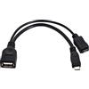 CY Cavo Micro USB 2.0 OTG Host Flash Disk Cavo con Micro USB Alimentazione per Telefono Tablet