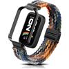 PaceBid Nylon Cinturino per Xiaomi Smart Band 9 Active/Redmi Smart Band 3 | Uomini Donne Intrecciato Nylon Magnetico Elastico Watch Band per Xiaomi Redmi Smart Band 3/Mi Band 9 Active, Colorato