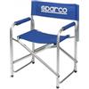 Sparco Sedia da regista sparco paddock blu pieghievole alluminio