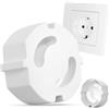 REDTRON 20×Copriprese per Bambini, Copripresa di Sicurezza per Neonati e Bambini, protezione contro le scosse elettriche, Protezione Prese Corrente con senza colla, Bianco