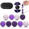 Ainiv 9PCS Magnetiche in Silicone, Mini Palline Magnetiche Sensoriali che Alleviano Ansia, Irritabilità e Tensione per Autismo, ADHD, Palline Antistress Silenziose da Scrivania, Viola