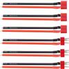 Lyeteung 3 Pairs T-Plug Connettore, Deans T Plug Connettori Maschio e Femmina con Cavo di Silicone 100mm 14 AWG, per Batteria Lipo