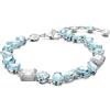 Swarovski Braccialetto Gema, Taglio misto, Blu, Placcato rodio