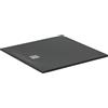 Ideal Standard - Ultra Flat S+, Piatto doccia quadrato ultrasottile in resina effetto pietra, 120x120cm, Ideal Solid, Nero
