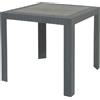 ARETA S.R.L. TAVOLO SATURNO IN PLASTICA 80X80X72 CM ANTRACITE ARETA