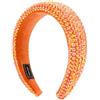 LEEMASING Fasce larghe per capelli alla moda barocco con strass, per ragazze, matrimoni, compleanni, San Valentino, feste (arancione)