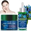 Znnhnn Cura Del Notte Biologica,Genziana Blu E Stella Alpina,Crema Giorno Ridensificante+Siero Anti-Invecchiamento,Riduce Le Rughe Profonde,Rassoda Il Collo E La Pelle Tendente Al Cedimento,30 ML+50 G