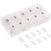 Sikeydels 500pcs Unghie Finte Adesive in Acrilico Ricostruzione Unghie trasparenti Artificiale Falsi Unghie da Donna per Saloni di Manicure Unghie in 10 taglie con Scatola Arte Nail Tips
