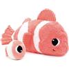 Les Déglingos PTIPOTOS by Les DEGLINGOS - BIGOU Le Pesisson Clown Maman/Bebe - Peluche ultra morbido - Regalo nascita compleanno Natale - 38 cm - Aqua