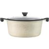 Laguiole Cuisson LAGUIOLE, Forno olandese da 24 cm, modello Jade, alluminio con rivestimento ceramico antiaderente, coperchio in vetro, compatibile con tutte le fonti di calore, capacità 4,3 L, Verde