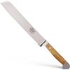 Güde Solingen - Coltello da Pane forgiato, 21 cm, Legno d'ulivo, Alpha-Olive - Doppio Collarino, Fatto a Mano in Germania
