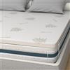 MiaSuite TOPPER CORRETTORE IN MEMORYFOAM PER MATERASSO SINGOLO 80X190 ALTEZZA 10 CM SFODERABILE ALOE VERA