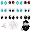 PH PandaHall 18 Paio di Occhi di Sicurezza 3D, 6 Colori, Occhi di Ricambio Ovali da 10x14x19mm, Occhio di Vetro per Amigurumi, Occhio di Animali con Rondella per Decorazioni di Peluche, Orsi