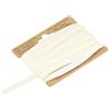 QUARKZMAN 6mm Nastro in Sbieco a Doppia Piega Continuo in Poliestere per Cucire Cucitura Trapuntatura Orlatura Rilegatura Artigianato (Beige Bianco, 10 Iarde)
