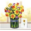CUT POPUP.COM CUTPOPUP Bouquet di Narcisi Gialli - Biglietto Auguri Compleanno, Biglietto Festa della Mamma, 26x30cm 3D Biglietto Compleanno per Moglie, Mamma, Figlia (Yellow Daffodil Bouquet) US8-72IT